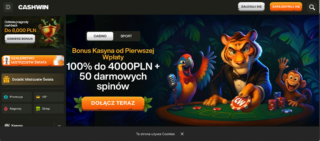 CashWin Kasyno, Bonusy, Licencja i Promocje 2026