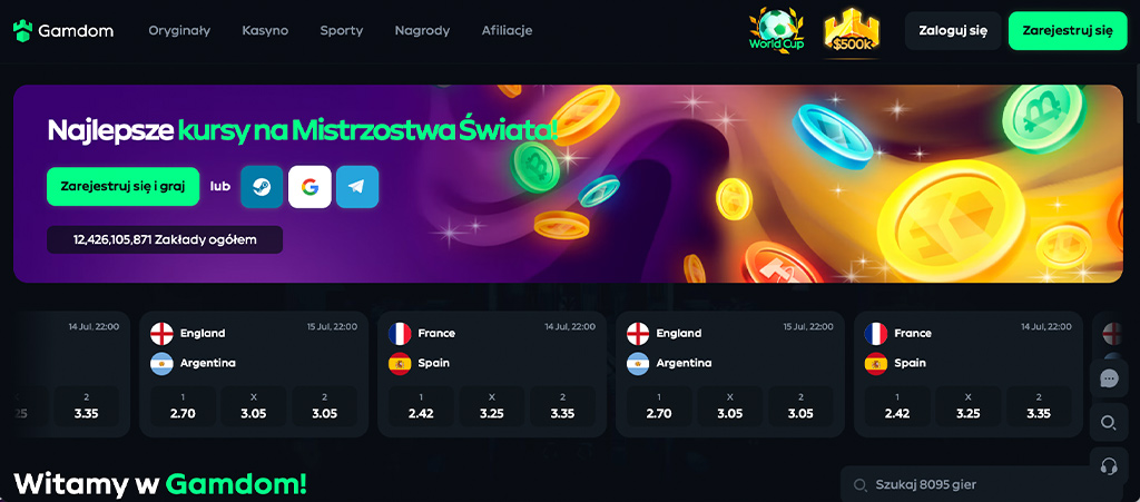 Gamdom Kasyno z Ofertą Inną Niż Wszędzie