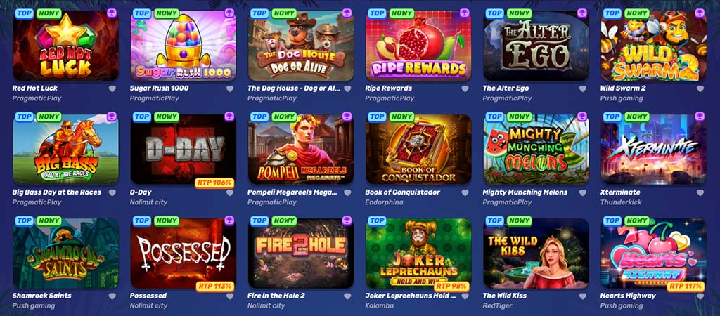 Gamblezen Casino, Gry Slot, automaty, sloty