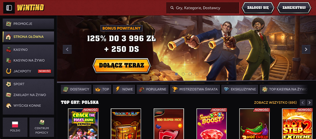 Wintino Kasyno, Automaty Online w Eleganckim Stylu