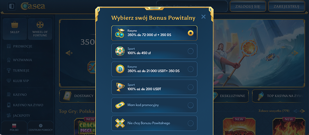 nowy uztykownik, bonus bez depozytu, kasyna na zywo