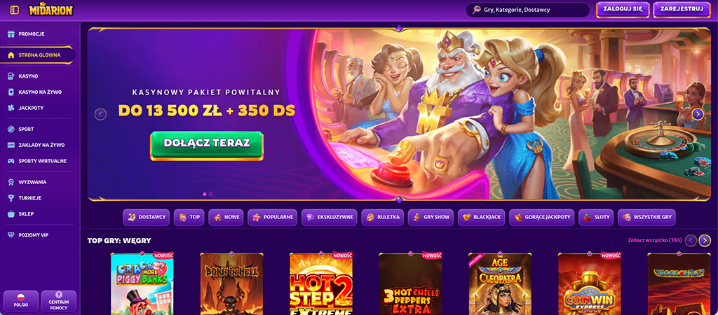 Midarion, Analiza Oferty, online casino