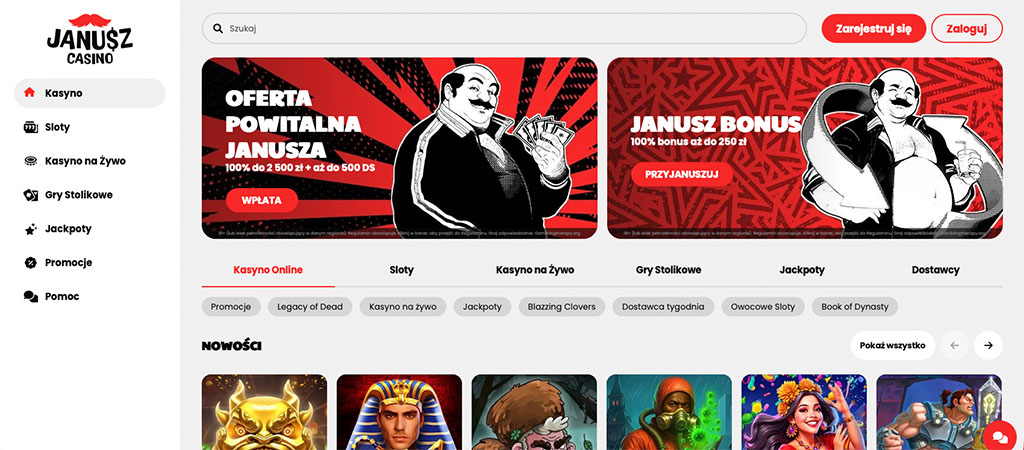 Janusz Casino, kasyna Polska, online casino