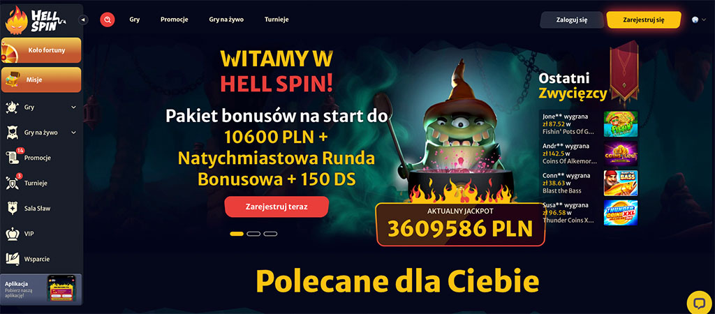 HellSpin, Bonusy kasynowe, online casino