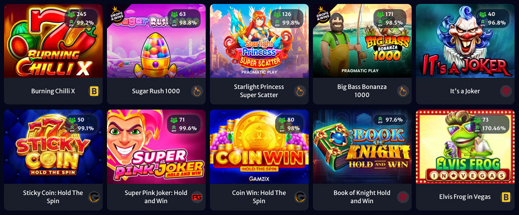 Najpopularniejsze sloty, HellSpin, mobile casino