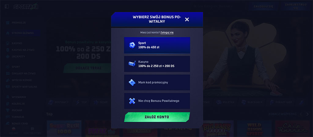 Proces Rejestracji Konta w Sportaza, online casino
