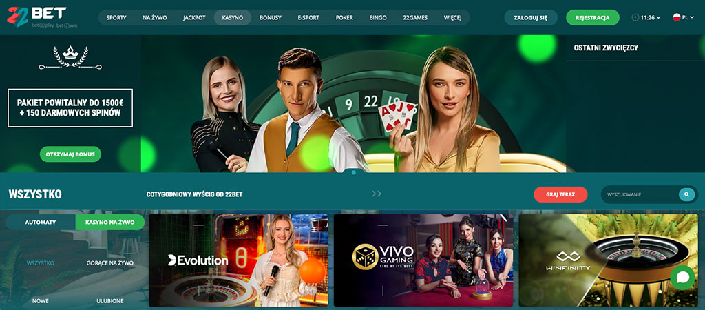 22Bet Casino, online casino, Kasyno Internetowe