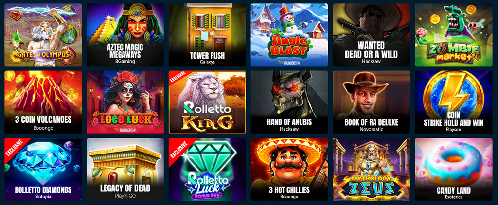 Oferta Gier Dostępnych w Kasynie Rolletto Casino, slot