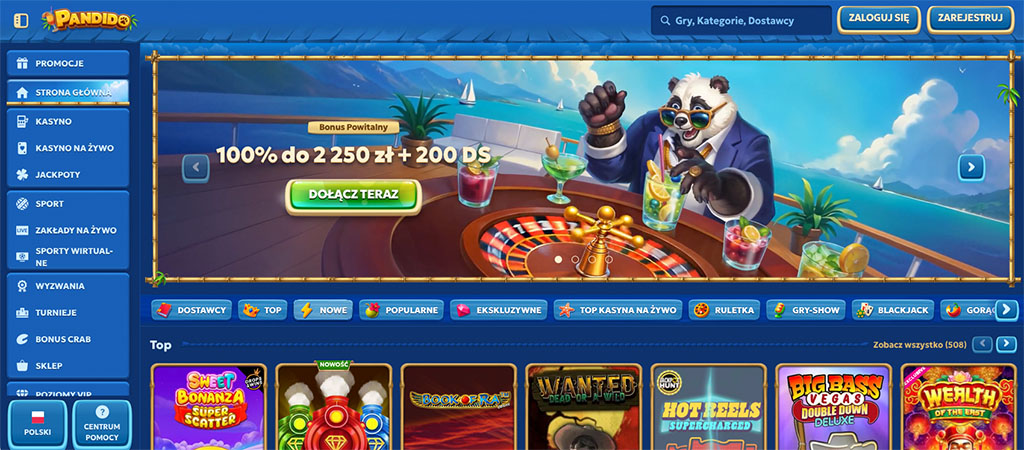 Pandido Casino – Test Nowego Operatora Kasyno Online.