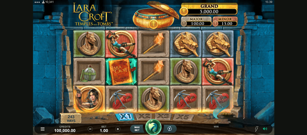 Lara Croft: Temples and Tombs, Test Gry Slot