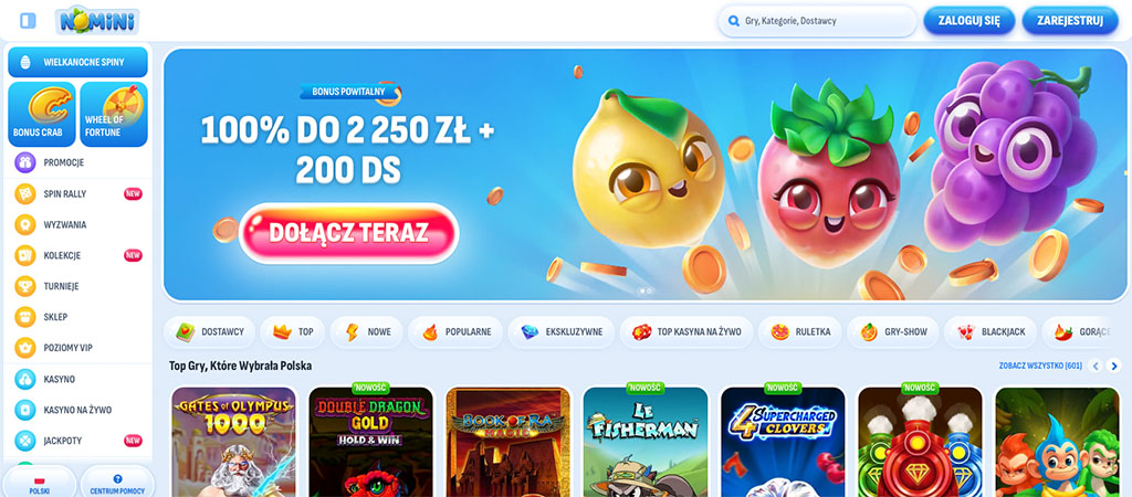 Nomini Casino - Ekscytujące Bonusy i Najpopularniejsze Sloty