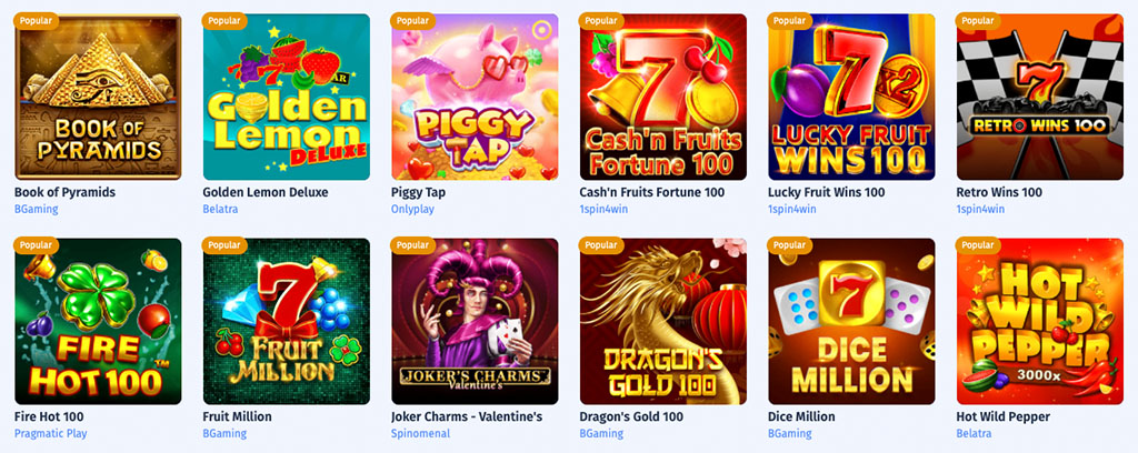 Oferta Gier SpinCity, Automaty Online, Gry Stołowe i na żywo