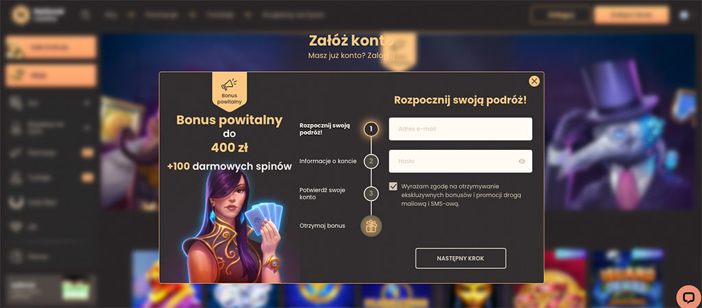 Rejestracja w Kasyno Online National, Cały Proces Krok po Kroku