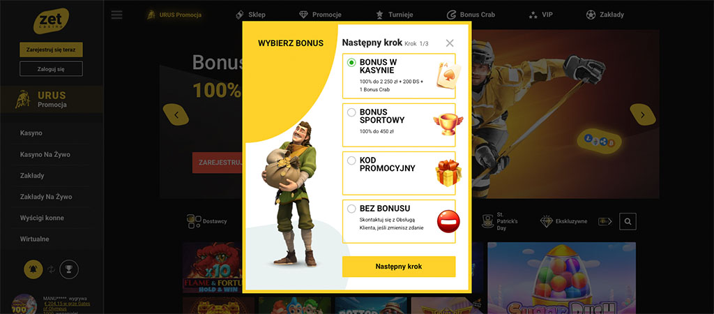 Darmowych Spinów, Bonus Crab, ZetCasino