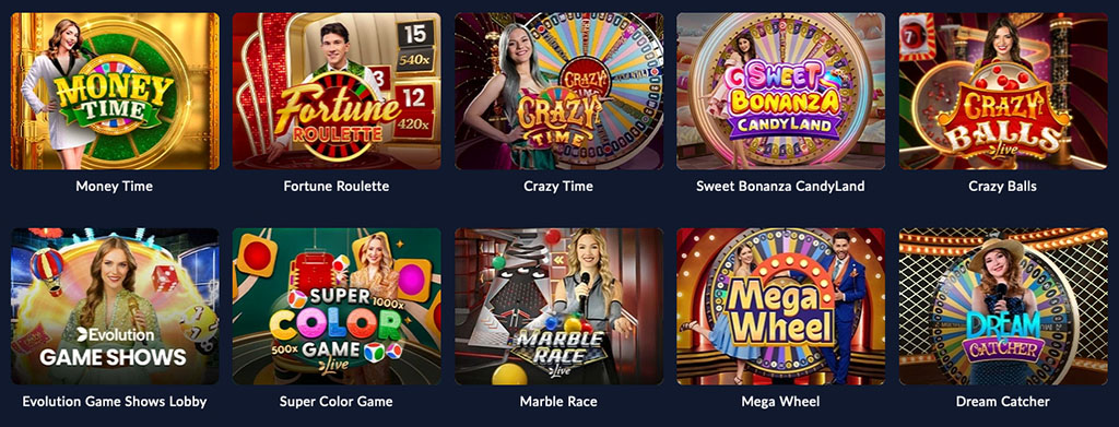 Kasyno na żywo, gry live show, gry stołowe, poker, blackjack