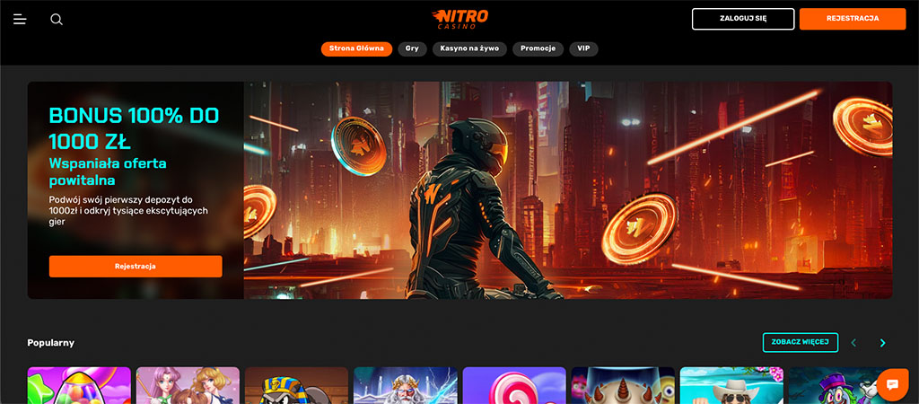 Nitro Casino, polskie kasyno, bonusy
