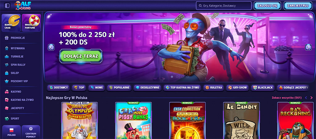 Alf Casino, Szczera Recenzja 2026 od Ekspertów z branży rozrywkowej