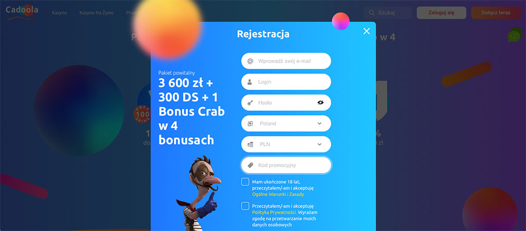 Rejestracja Przez Przycisk Dołącz Teraz, online casino