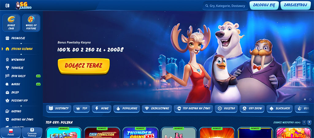 Odbierz Bonus Powitalny, SG Casino Online i Graj