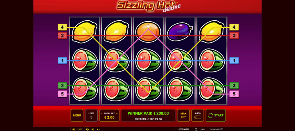 Sizzling Hot, Novomatic Greentube, online kasyno