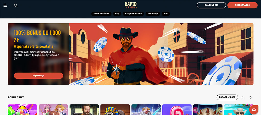 Dostawców w Rapid Casino, online kasyno