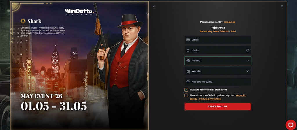 Reload Bonus od Windetta, Windetta Casino pl