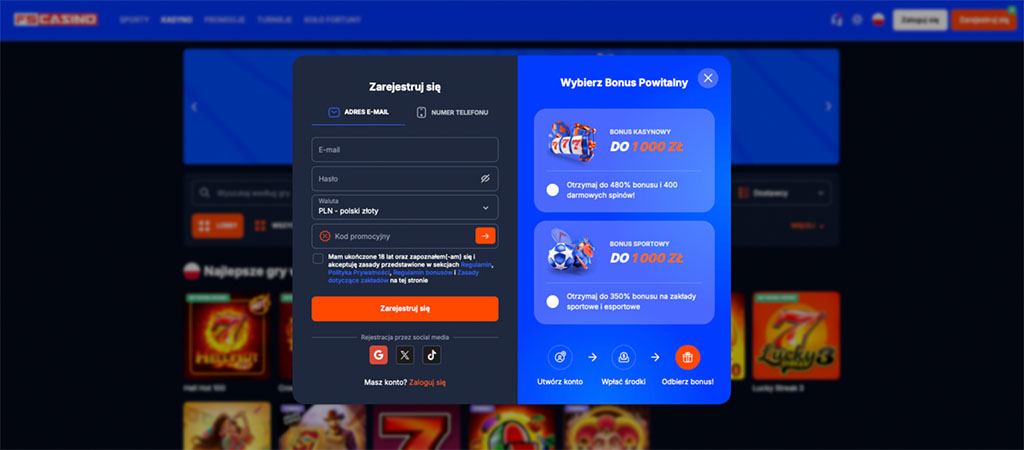 Rejestracja w FSCasino Online, Polskie casino