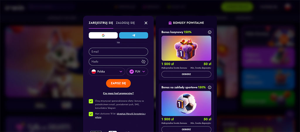 Irwin Casino Bonus Reload, Irwin Kasyno