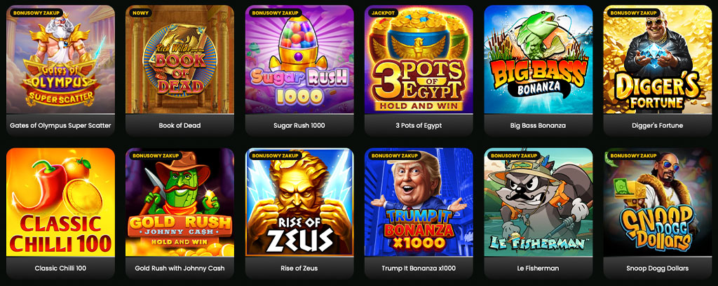 Rozgrywki i Gry w Spinaro Casino, sloty