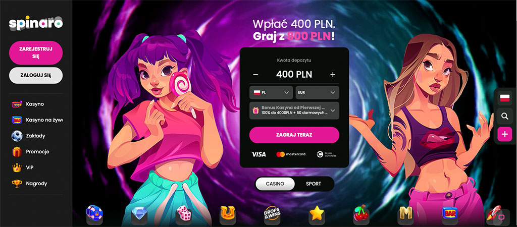 Spinaro Casino, Bonus Powitalny, Recenzja i Oferta 2026