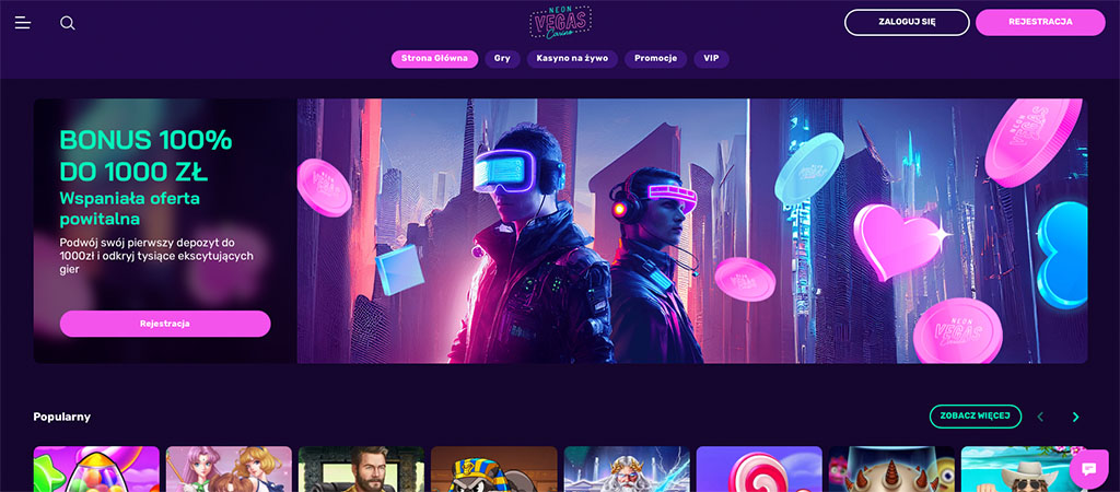 Proste Kasyno Neon Vegas, Gra Bez Skomplikowanych Zasad